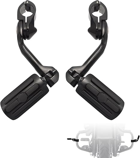 Hwy Pegs Long Angle Ribbed Blk