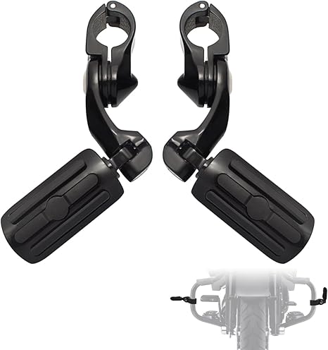 Hwy Pegs Short Angle Ribbed Blk